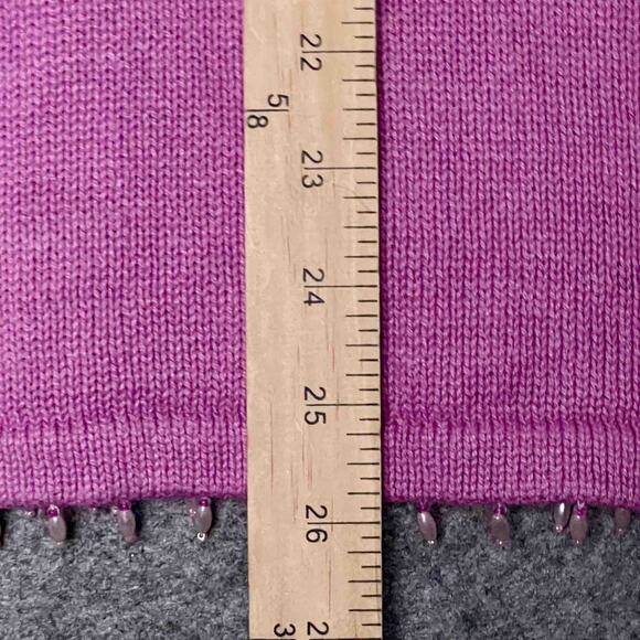 Storybook Knits Paris Theme Cardigan Sweater 1X Pink Embroidered Ramie Cotton - Picture 9 of 9